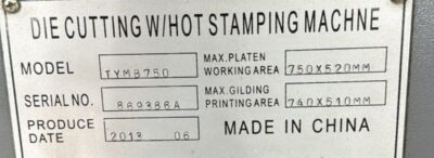 Corte e Vinco Chinesa Com Hot Stamping - Imagem 2